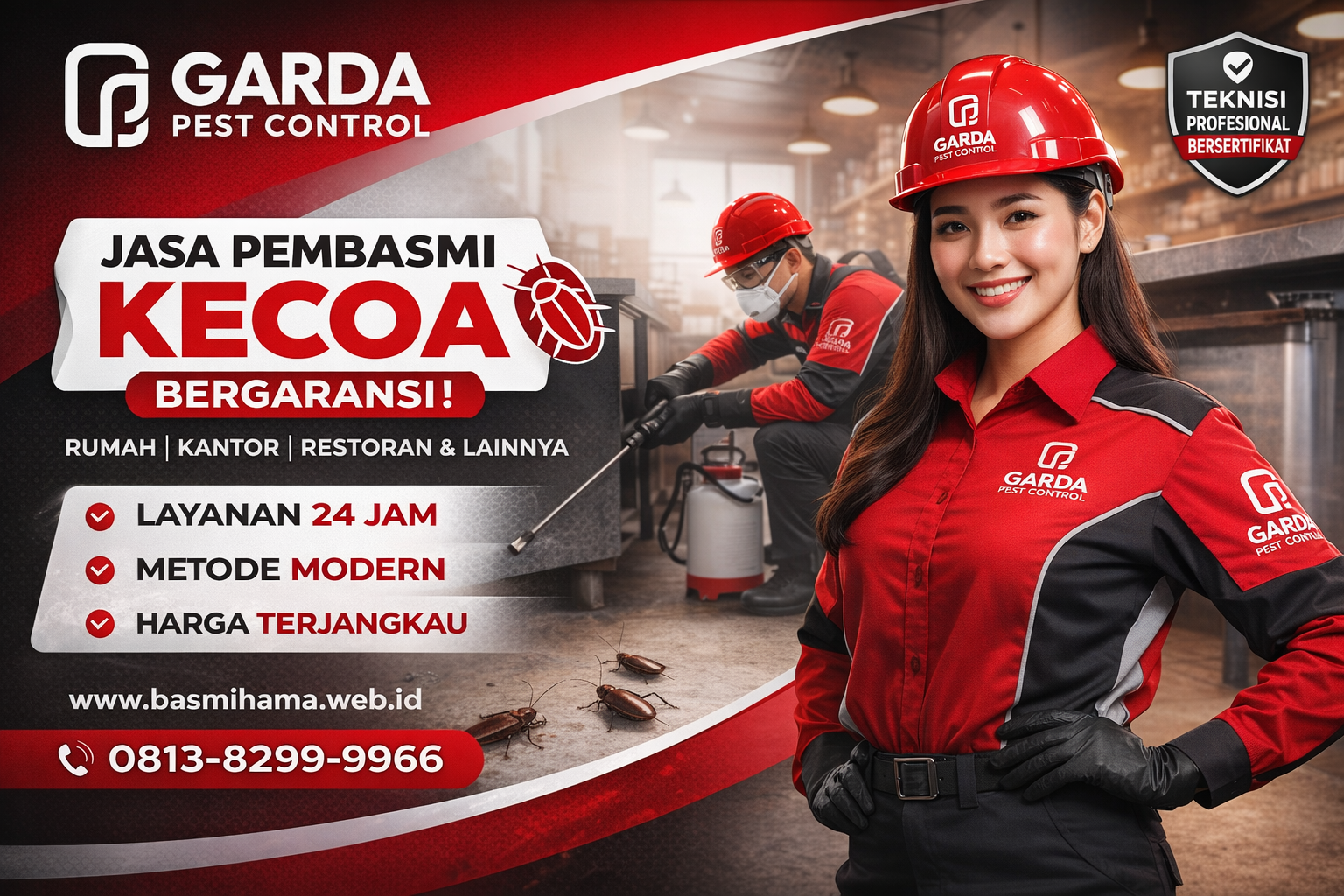 Jasa Pembasmi Kecoa di Cirebon Untuk Kantor & Industri