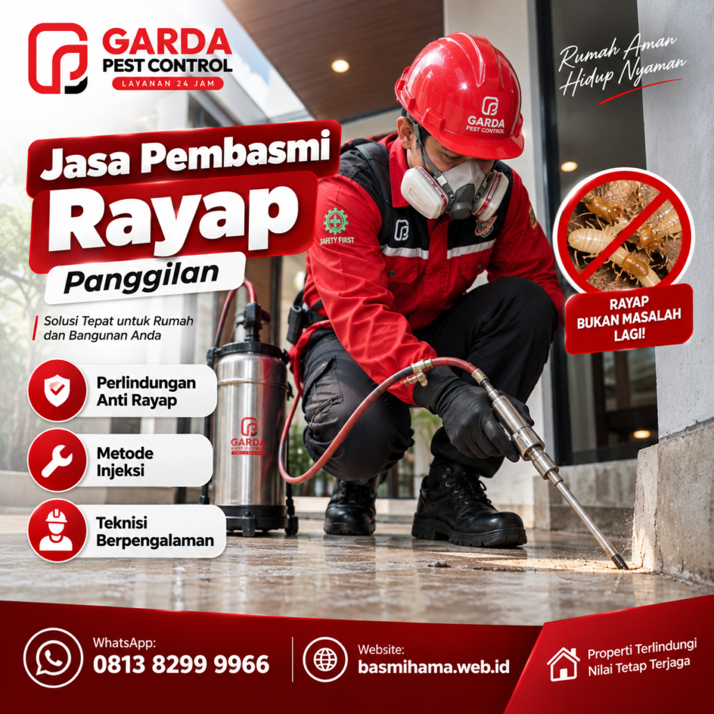 Jasa Anti Rayap Tegal : Terbaik No.1